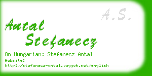 antal stefanecz business card